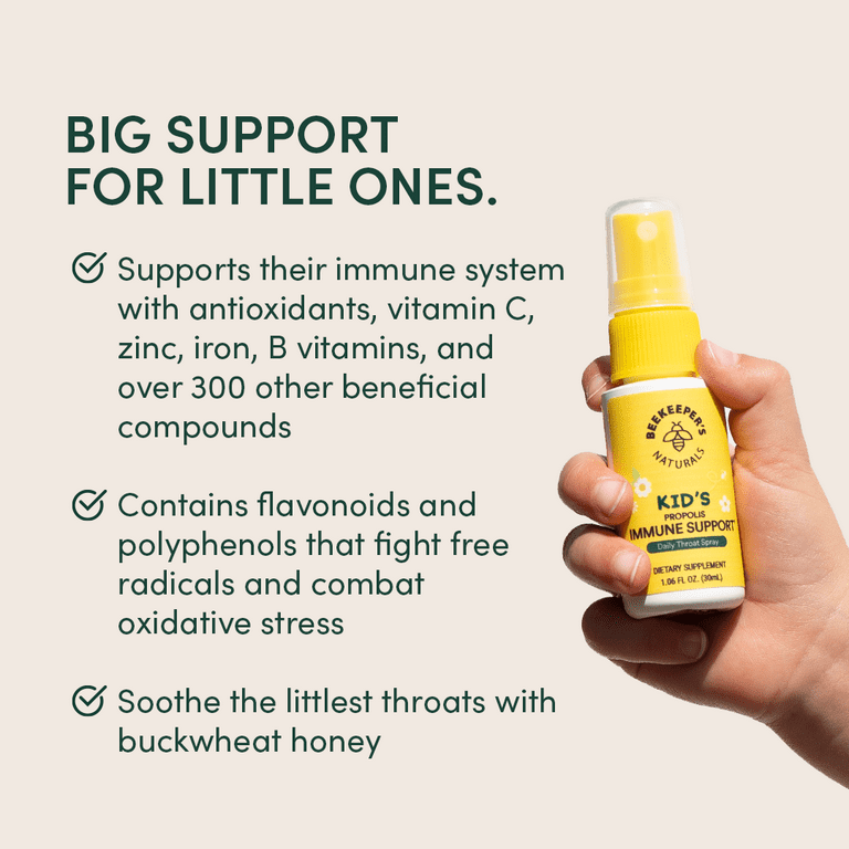 Beekeeper's Naturals Propolis Throat Spray - 95% Bee Propolis Extract - Natural Immune Support & Sore Throat Relief - Antioxidants, Keto, Paleo