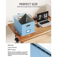 thumbnail image 3 of Organizador de archivos Oterri, azul cielo, con tapa, almacenamiento portátil, 3 of 8