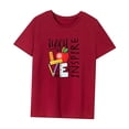 thumbnail image 3 of Camiseta para mujer, trajes de verano, camiseta con cuello redondo para mochilero, viaje deportivo, calle Rojo, 3 of 7