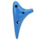 thumbnail image 2 of Ocarina de 12 agujeros, instrumento de viento portátil de plástico azul para principiantes profesionales, 2 of 15