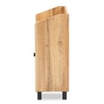 thumbnail image 6 of Baxton Studio Rossin Modern and Contemporary Oak Brown Finished Wood 2-Door Entryway Shoe Storage Cabinet, Oak and Black, 6 of 11