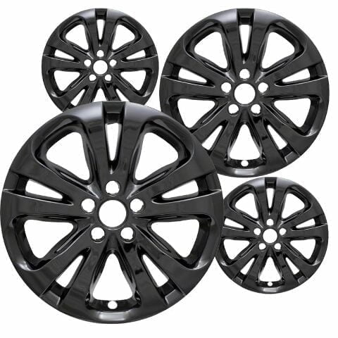 17 inch Gloss Black ABS Wheel Skins Set Compatible with 2015-2017 Chrysler 200 Limited & Impostors for 2511 Wheel Series