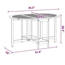 vidaXL Outdoor Tables Natural wood Solid Acacia wood Medium Foldable