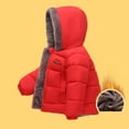 thumbnail image 7 of Cethrio Girls Winter Coats, Warm Fleece Lining Long Sleeve Full Zip Winter Jackets with Hood Red Size 5T, 7 of 7
