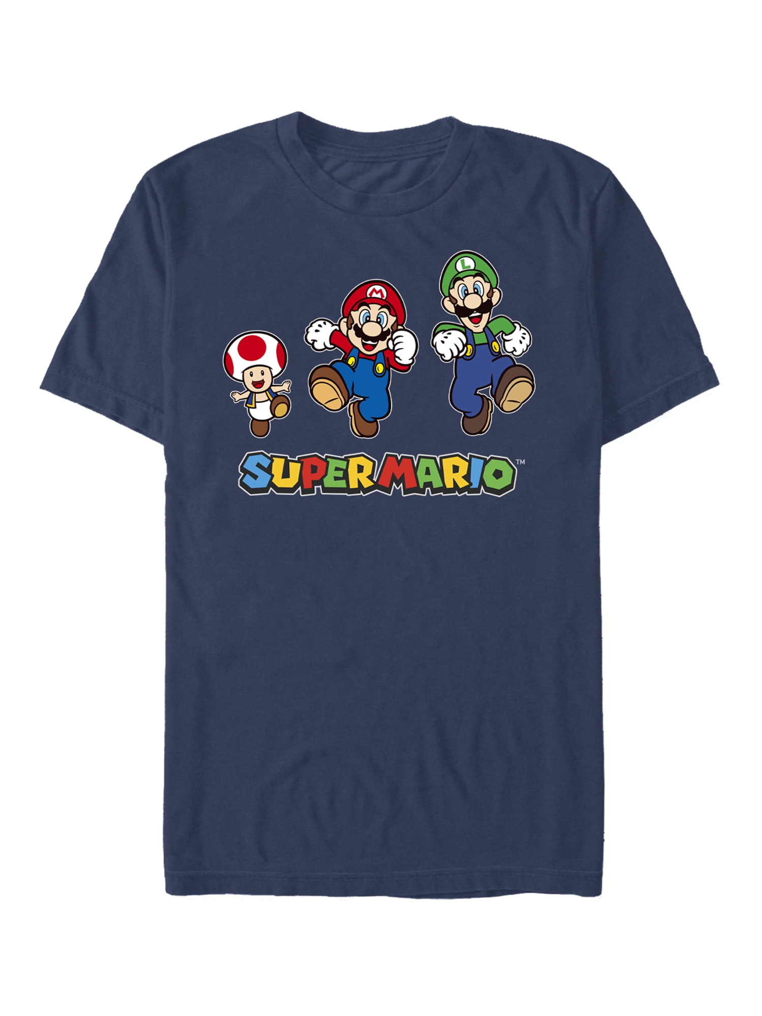 Super Mario, Men's & Big Men's Graphic Crew Neck T-Shirt, Run Group, Sizes S-3XL