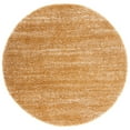 thumbnail image 4 of SAFAVIEH Hudson Shag Jaden Striped Area Rug, Gold/Ivory, 7' x 7' Square, 4 of 7