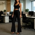 thumbnail image 6 of Resicozy Womens High Waisted Wide Leg Flare Dress Pants with Pockets Business Casual Slacks for Office and Work Trousers 2026 Black S, 6 of 8