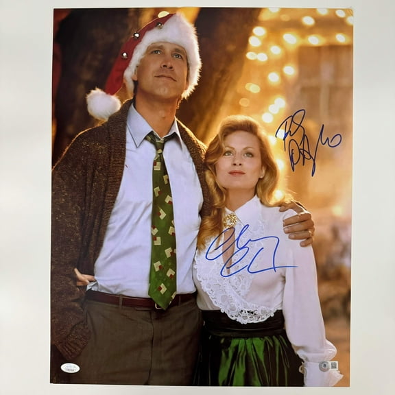 Autographed/Signed Chevy Chase  Beverly D'Angelo National Lampoon's Christmas Vacation 16x20 Photo JSA COA