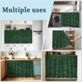 thumbnail image 6 of Vintage Dark Green Small Sink Skirt, Bathroom Vanity Cabinet Adhesive Curtain, Modern Farmhouse Textured Rustic Utility Under Sink Cover Decorative Kitchen Cabinet Curtains 10"x11", 6 of 8