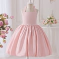 thumbnail image 7 of MOJOGO Girls Halter Dresses Formal Waist Cinched A Line Dress Sleeveless Square Neck Wedding Flower Brithday Party Gown Pink, 7 of 7