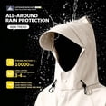 thumbnail image 2 of Karight Rain Jacket Women with Hooded Waterproof Lightweight Packable Long Raincoat Poncho for Men Adults, 2 of 7