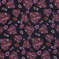 thumbnail image 2 of Betsey Johnson Lipstick Betsey Pink & Black Queen Sheet Set, Soft Easy-Care Bedding, Machine Washable, 2 of 7