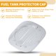 thumbnail image 4 of Tapa de la puerta del tanque de combustible para Ford Escape 2020-2025, cubierta de la tapa de combustible, tipo adhesivo, tono plateado cromado, ABS, 4 of 6
