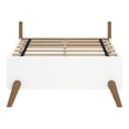 thumbnail image 4 of Max & Lily Mid-Century Modern Twin Platform Bed for Kids, Solid Wood, White/Pecan, 4 of 8