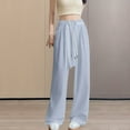 thumbnail image 4 of Bixock Women Fall and Winter Clothes,Women Casual Pants,Women's Elastic-Waist High-Waisted Drying Casual Wide-Leg Sports Pants, 4 of 5