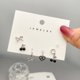 thumbnail image 1 of Juego de pendientes para mujer, pendientes de trébol de cuatro hojas con perlas de amor, pendientes de gota de aceite artísticos, ligeros y adecuados para ocasiones artísticas., 1 of 6