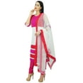 thumbnail image 4 of Atasi Womens White Net Straight Salwaar Kameez with Dupatta Readymade Suit, 4 of 8