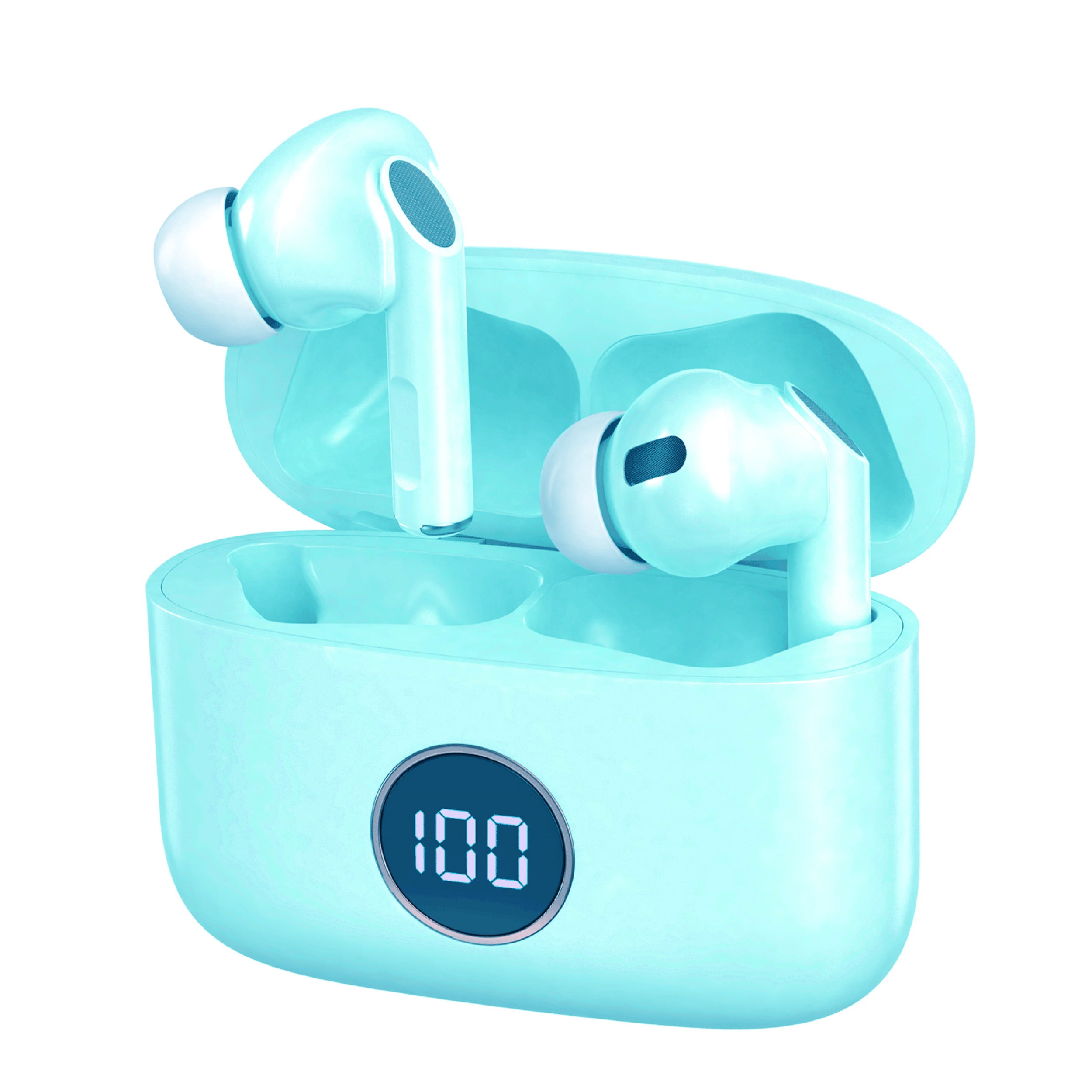Bundle Visual Land Prestige 10” 32GB Tablet, Noise Cancellation Earbuds, Bumper, Blue