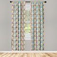 thumbnail image 3 of Ambesonne Dragon Curtains, Pattern Colored, Pair of 28"x63", Multicolor, 3 of 5