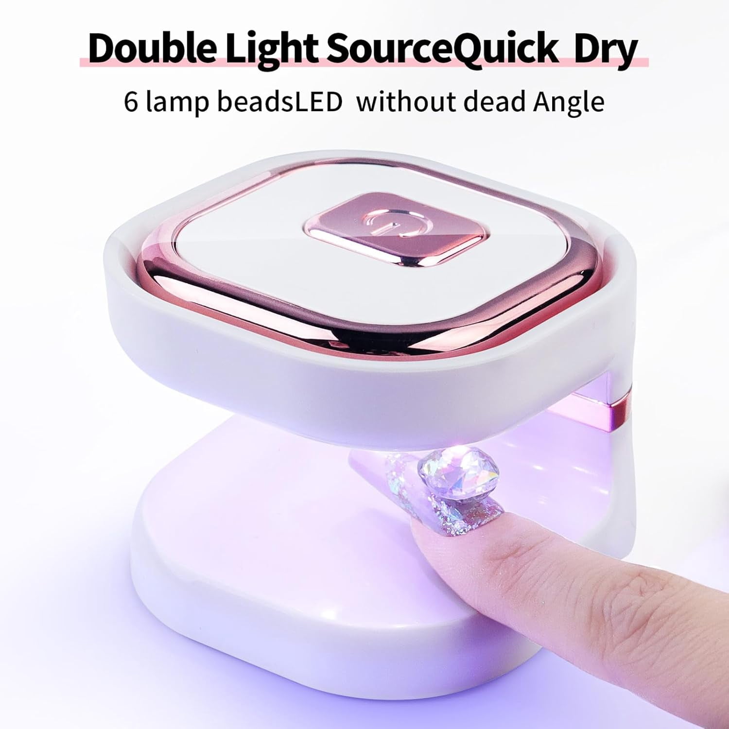 LED Gel Nail Lamp - Small UV Nail Dryer All-round Curing | Quick Drying Gel Lamp, Lightweight Nail Lamp for Nail Polish, Women, Girls Decorhome, 1