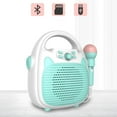 thumbnail image 3 of destyer Machine de Karaoké pour Enfants Machine à Chanter Jouets de Construction Microphone Lumière LED Jouet Intérieur Extérieur Portable Bleu, 3 of 9