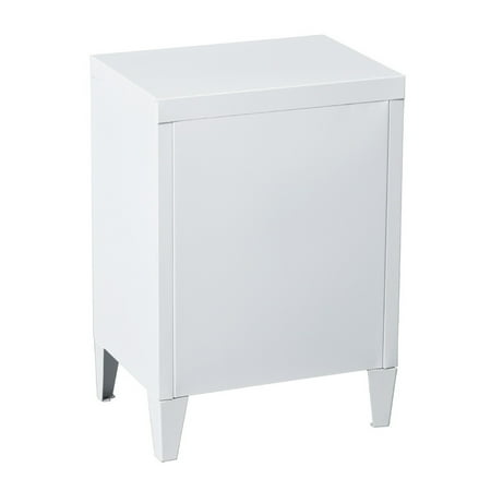 FurnitureR Metal Locker Nightstand Side Table Storage ...