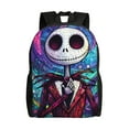 thumbnail image 1 of Goofa The Nightmare Before Christmas Pattern Large Capacity Backpack – Padded Laptop Compartment, Ergonomic Design for School, Work, Travel, and Outdoor Activities, 1 of 8