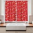 thumbnail image 2 of Ambesonne Cherry Blossom Kitchen Curtains, Asian Concept Flower, 55"x36", Dark Pink and Pistachio Green, 2 of 3