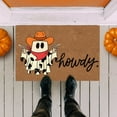 thumbnail image 6 of CASAFUN Halloween Rugs Bedside Carpet Cute Ghost with Cowboy Hat Door Mat,Dirt Resistants Home Entrance Floor Mat Welcome Mat,Non Slip Halloween Decor for Hallway Bedroom Bathroom Living Room, 6 of 7