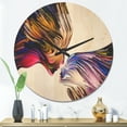 thumbnail image 2 of Designart 'Metaphorical Mind on White' Modern Wood Wall Clock, 2 of 5