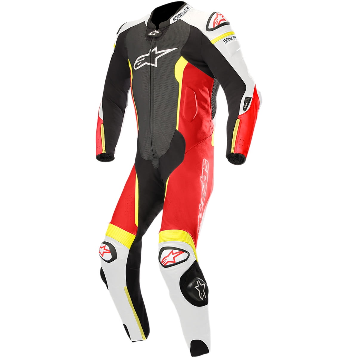 Alpinestars Missile One Piece Leather Suit One Piece Suit Black Red White Yellow Euro Size 50 Walmart Com