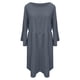 thumbnail image 4 of Puntoco Vestido Camisero Informal De Verano Para Mujer, Suelto, Con Cuello Redondo, Manga Corta, Color Liso, Vestido Camisero De Algodón Y Lino, Gris Xxl,Regalos Para Mujer Joven, 4 of 5