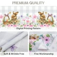 thumbnail image 5 of Spring Easter Tablecloth Rectangle, Flower Bunny & Eggs Buffalo Plaid Decorative Table Cloths Stain Resistant Fabric Table Cover for Dinner/Party/Picnic/Indoor/Outdoor (Grey, 60 x 84 Inch), 5 of 6