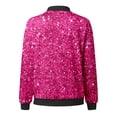 thumbnail image 5 of HJYCHN Womens Jacket Casual Print Open Front Long Sleeve Cardigan Jacket Blouse Loose Fit Comfortable Lightweight Outerwear Winter Coats for Women Hot Pink XXL, 5 of 5