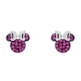 thumbnail image 2 of Disney Minnie Mouse Birthstone Sterling Silver Crystal Stud Earrings-More Colors, 2 of 4
