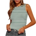 thumbnail image 2 of BVOFAR Women's Summer Striped Print Tank Tops Sleeveless Crew Neck Slim Fit Tees Casual Party Ligthweight Shirts, 2 of 5