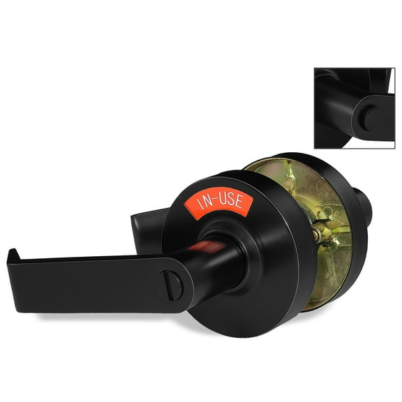 ADA Privacy Lock with Indicator in Matte Black - Left-Handed