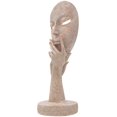 thumbnail image 4 of Estatuas de cara de mujer modernas y simples, figura de escultura de señora pensadora, talla de resina para decoración de dormitorio de oficina en casa (negro) Namotu CZJJ-ZH71-2, 4 of 7