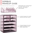 thumbnail image 2 of Organizador de maquillaje Sorbus transparente con 3 cajones grandes y 4 pequeños, 2 of 7