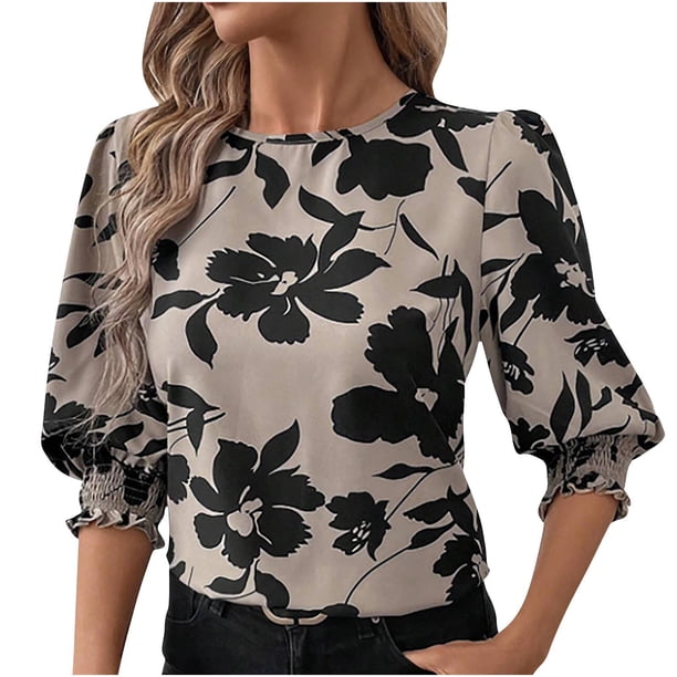 Eres Más Que una Camisa de Puntuación de Prueba, Verano Suelto Casual Cinco Cuartos de Manga Cuello Redondo Impreso para Mujeres
