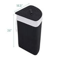 thumbnail image 3 of Costway Corner Bamboo Hamper Laundry Basket Washing Cloth Bin Storage Bag Lid Black, 3 of 10