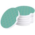 thumbnail image 1 of RYLABLUE Simple Herringbone Leaf Pattern Green Set of 2 Car Coaster for Drinks, Absorbent Ceramic Stone Coasters Cup Mat with Cork Base for Home Kitchen Room Coffee Table Bar Decor, 1 of 5