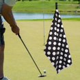 thumbnail image 1 of Toalla de golf premium para bolsa de golf Patrón de tejido de microfibra Toalla de pelota de golf Herramienta de limpieza del club Absorbe el Lunares Macarena Toallas de golf, 1 of 7
