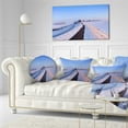 thumbnail image 3 of Designart Lake and Dike at Sunrise Panorama - Landscape Printed Throw Pillow - 12x20, 3 of 5