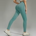thumbnail image 2 of Riforla Womens Leggings High Waist Seamless Lifting Yoga Pants with Squat Proof Fabric Women Tights Green M, 2 of 5