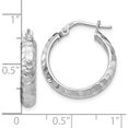 thumbnail image 4 of SS Radiant Essence Rhodium-plated Hinged Hoop Earrings (21x19.11), 4 of 5