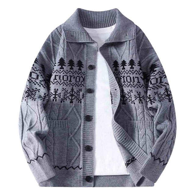 Pullover Sweaters for Mens Casual Loose Fit Pullover Sweater with Elastic and Button V-Neck Men's Pullover Sweaters