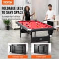 thumbnail image 2 of VEVOR Table de Billard, Table de Piscine 7 Pi, Table Portable Pliable Gain de Place, Ensemble de Table de Billard Comprend des Balles, des Queues,, 2 of 9