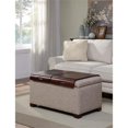 thumbnail image 3 of Convenience Concepts Pouf de Rangement Confortable avec Plateaux en Tissu Tanné Designs4, 3 of 3