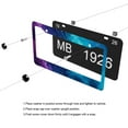 thumbnail image 5 of Blue Purple Teal Galaxy License Plate Frames for Women Men Car Plate Holder Cover Metal Tag Aluminum Car Accessories Front Rear Plate Decor, 5 of 6